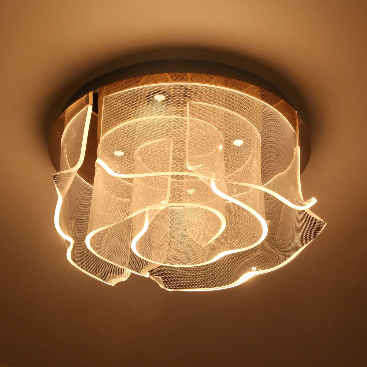 Buy Lux Rose (Dimmable & Remote) LED Chandelier Interior Lights