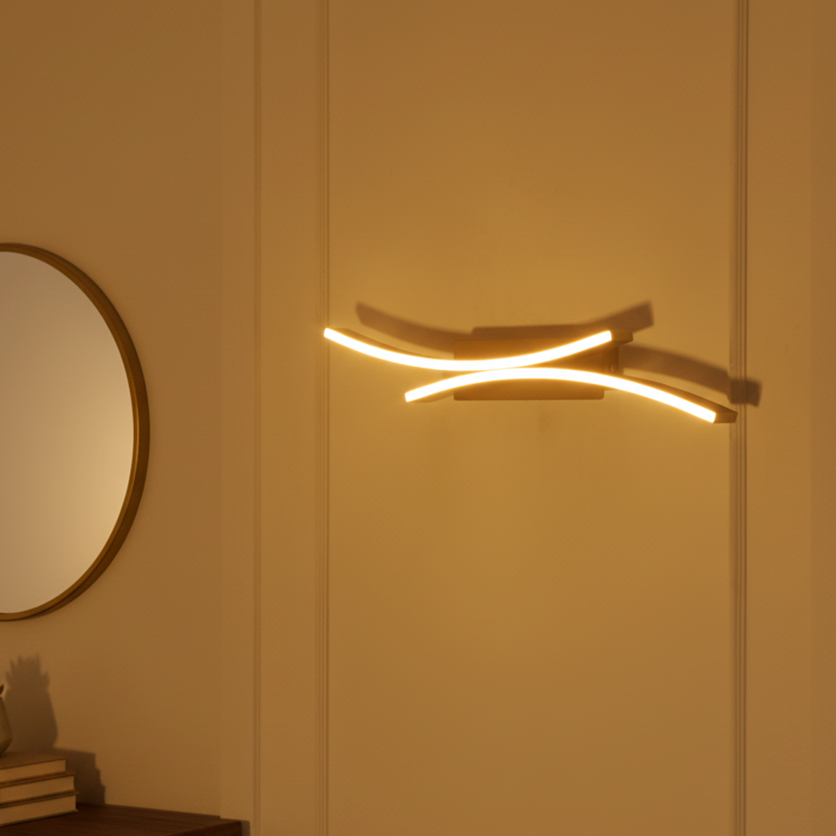 Buy Pawan Medium Brass LED Wall Light Bedroom