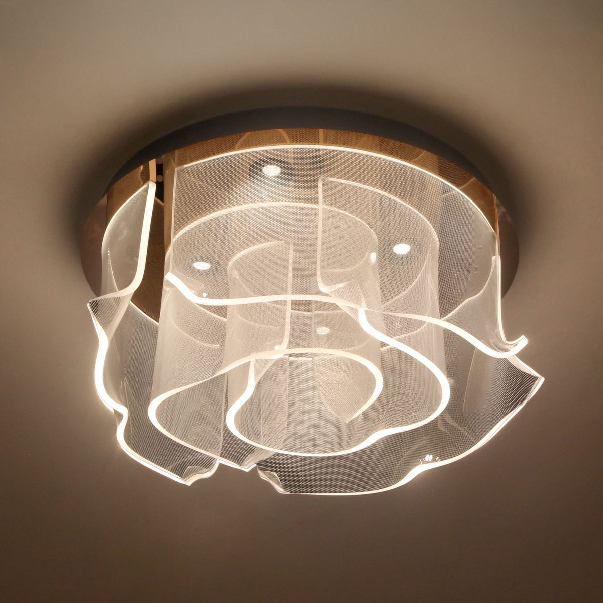 Shop Lux Rose (Dimmable & Remote) LED Chandelier Interior Lights