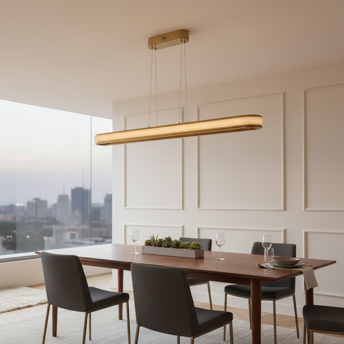 Shop Noble Mind Long LED Chandelier Interior Lights