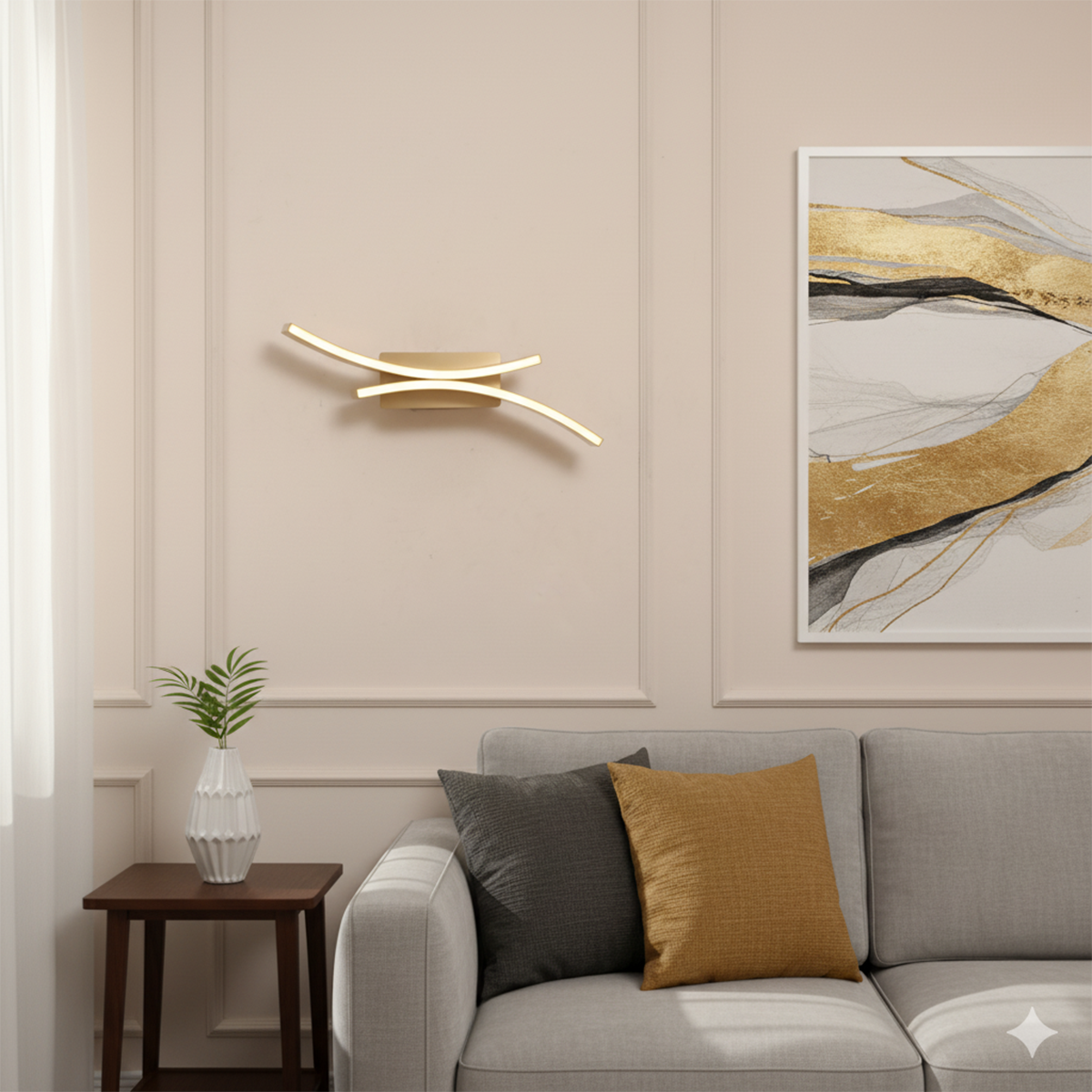 Shop Pawan Brass LED Wall Light Interior Lights