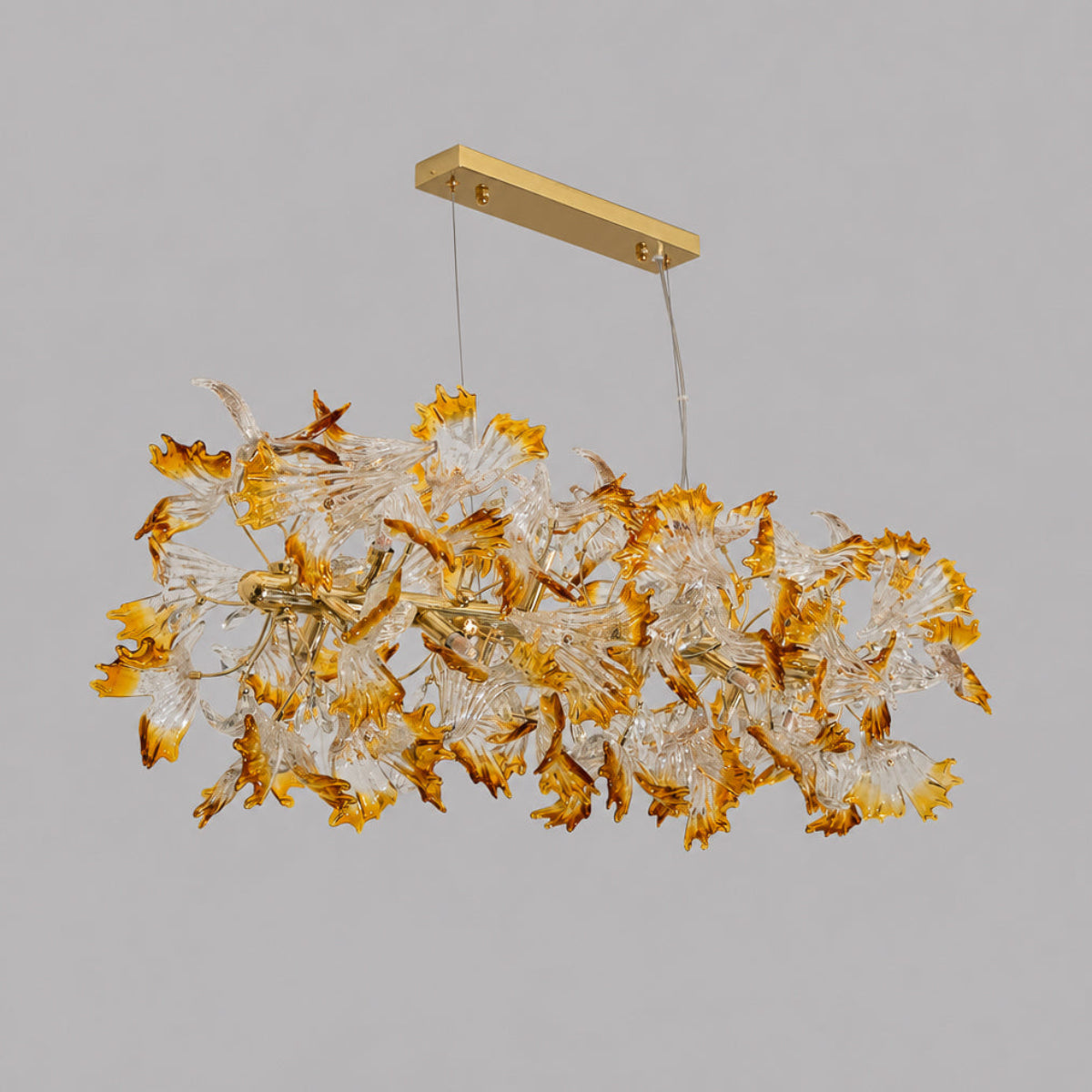 Buy Golden Rose Long LED Chandelier Bangalore