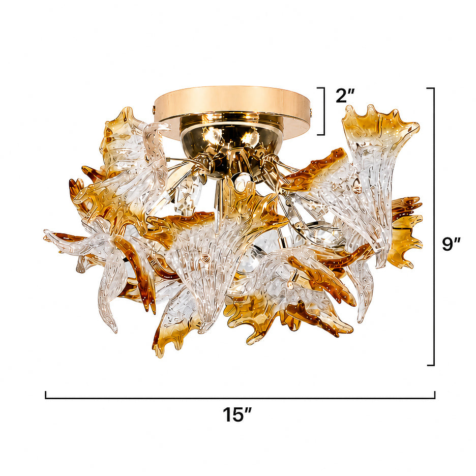Golden Rose Small LED Chandelier