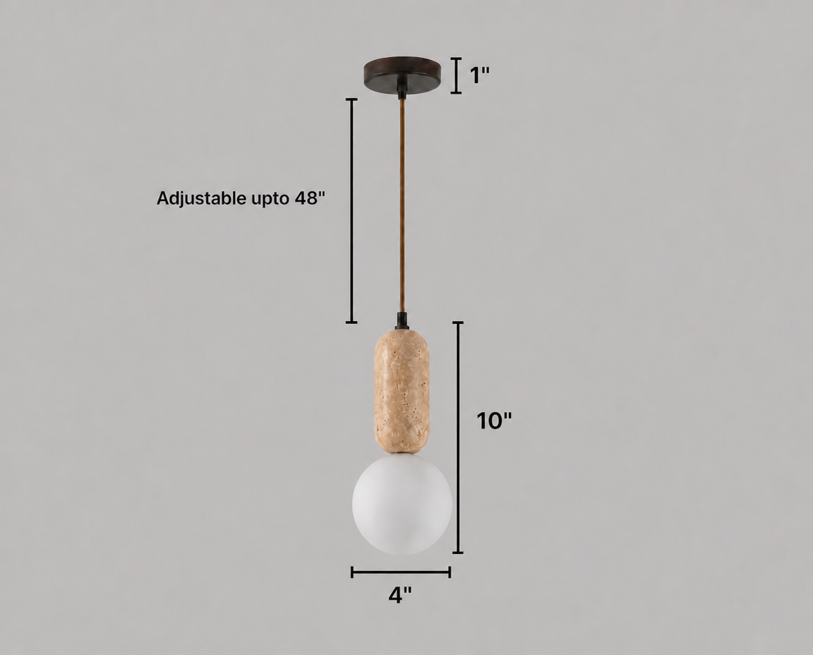 Buy Moon Beams Travertine LED Pendant Light Bangalore