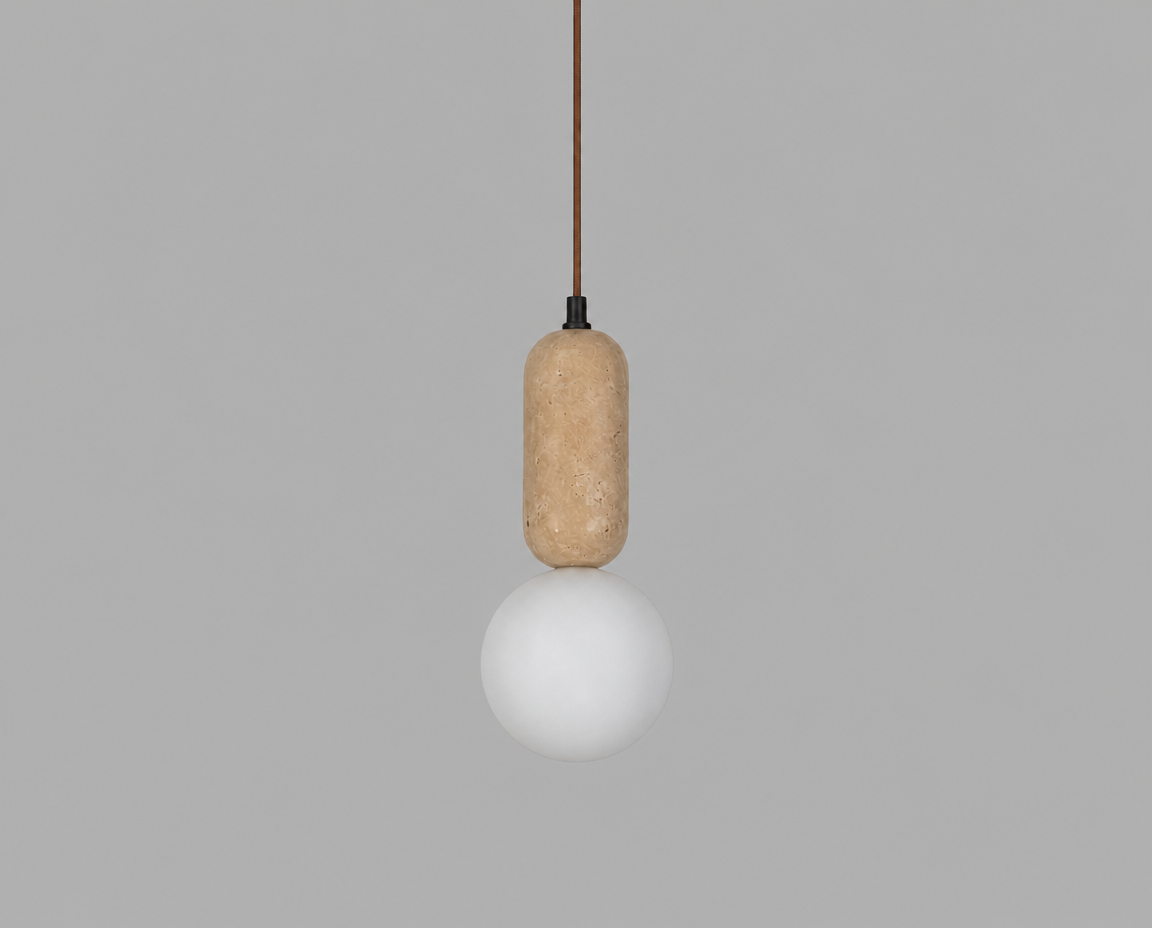 Buy Moon Beams Travertine LED Pendant Light Bedside Hanging