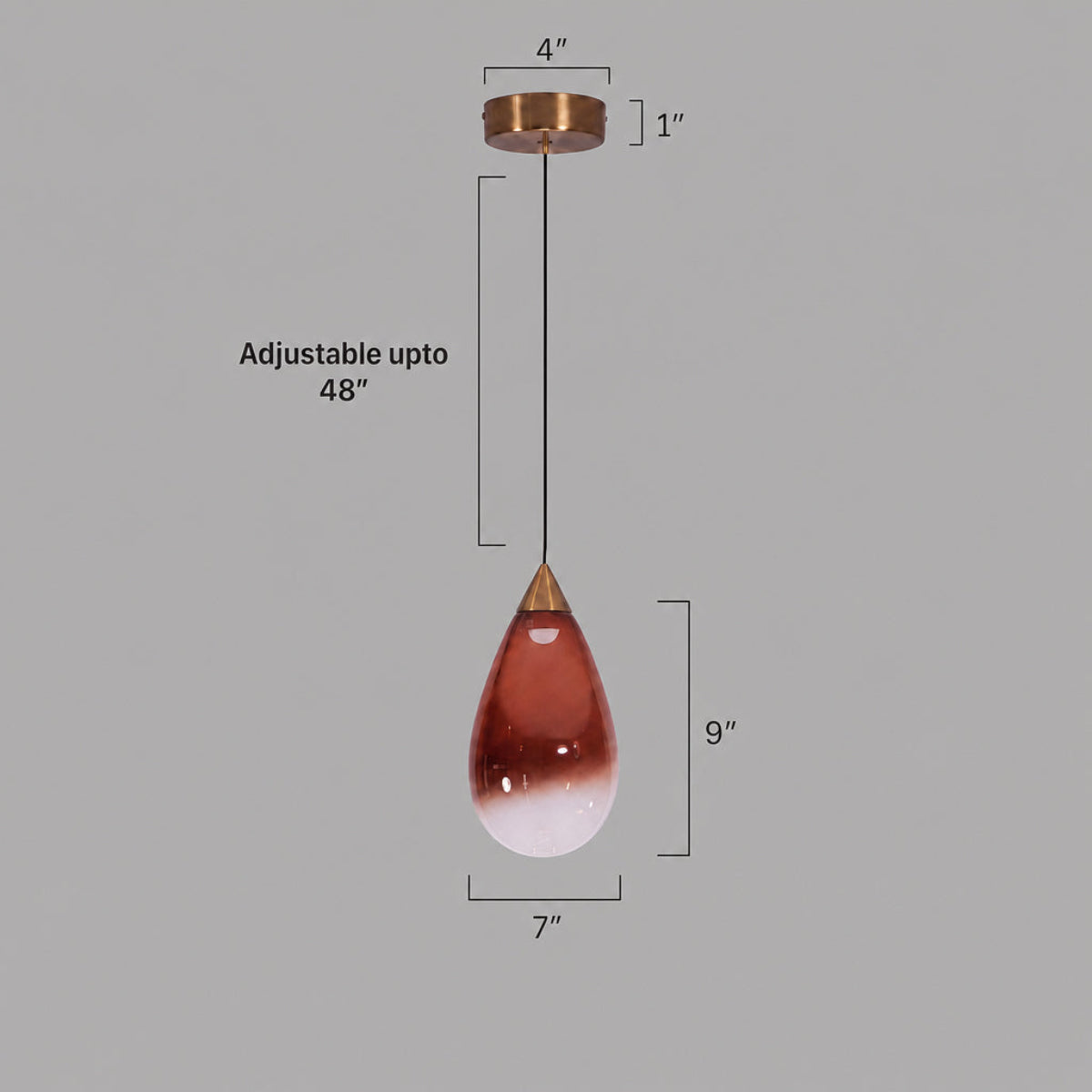 Buy Near About Rose Gold LED Pendant Light Corner Hanging