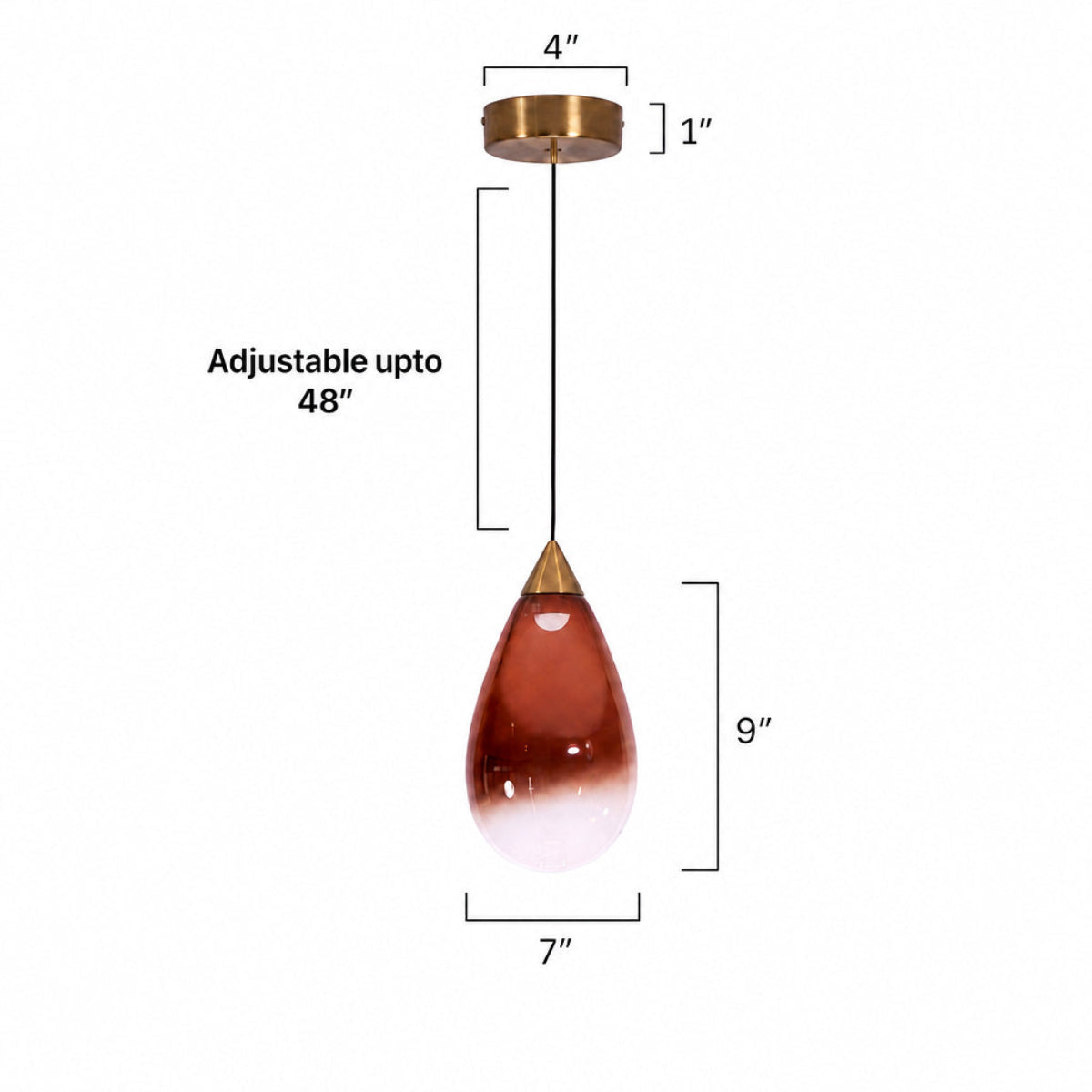 Buy Near About Rose Gold LED Pendant Light Corner Hanging