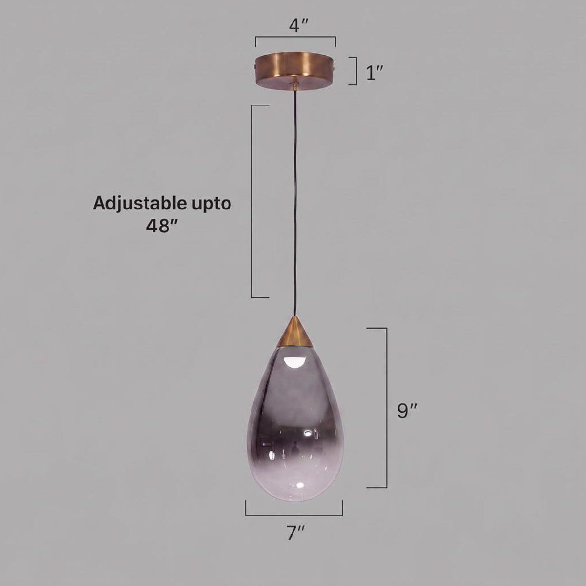 Buy Near About Smoke LED Pendant Light Corner Hanging