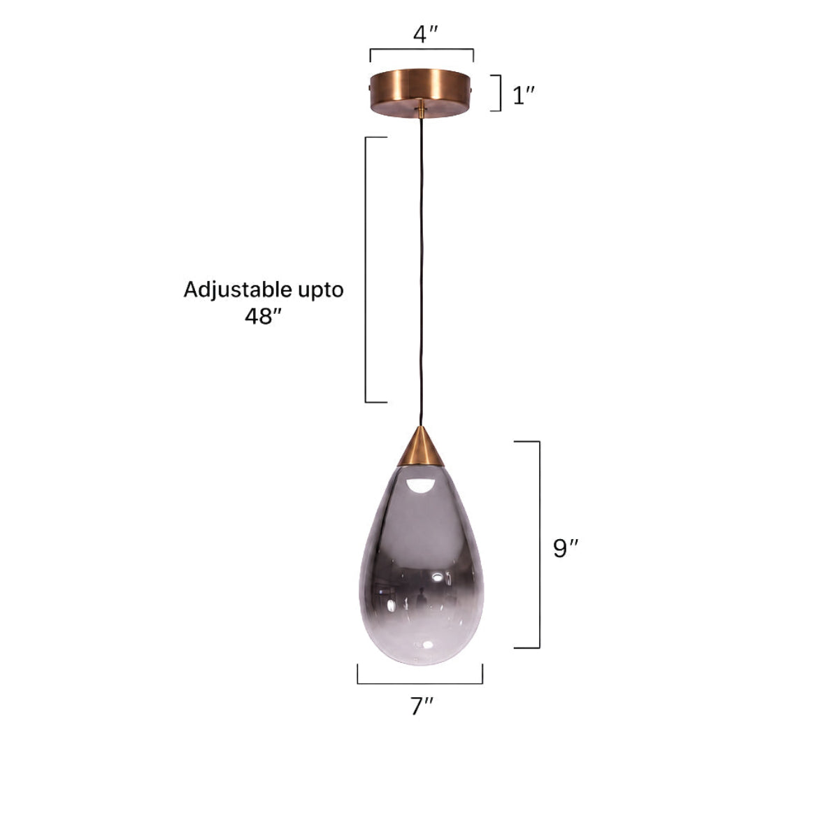 Buy Near About Smoke LED Pendant Light Corner Hanging