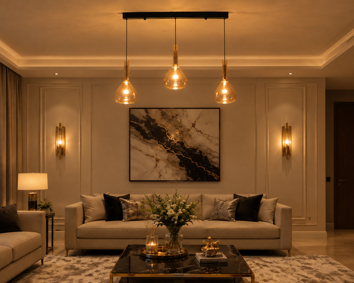 Buy Neptune 3 Light LED Chandelier Online