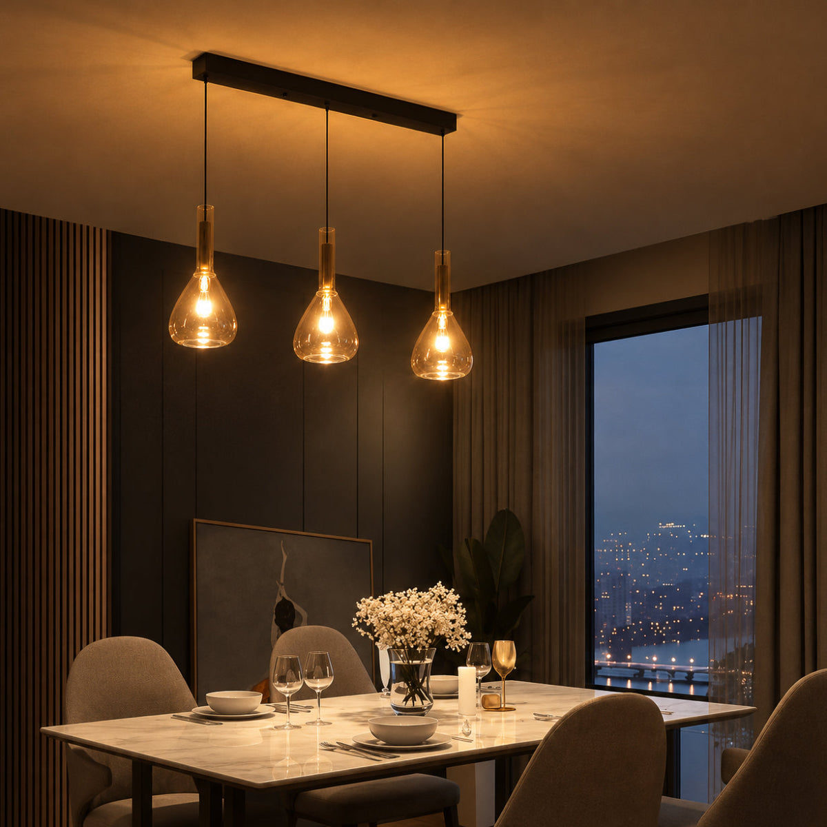 Buy Neptune 3 Light LED Chandelier Ceiling Light