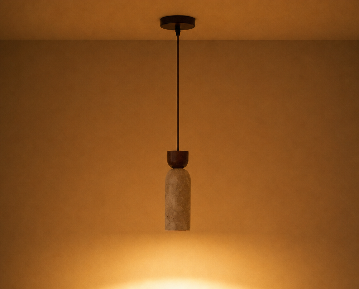 Buy Travertine Aura Pendant Light Corner Hanging