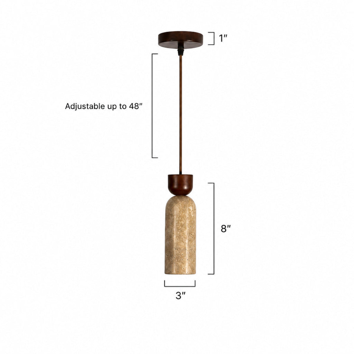 Buy Travertine Aura Pendant Light Modern Hanging