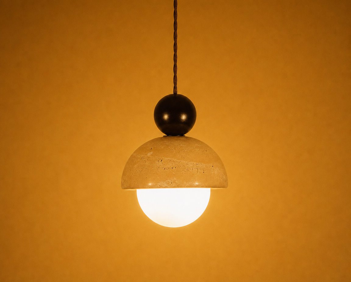BUY TRAVERTINE GLOBE LED PENDANT LIGHT BANGALORE