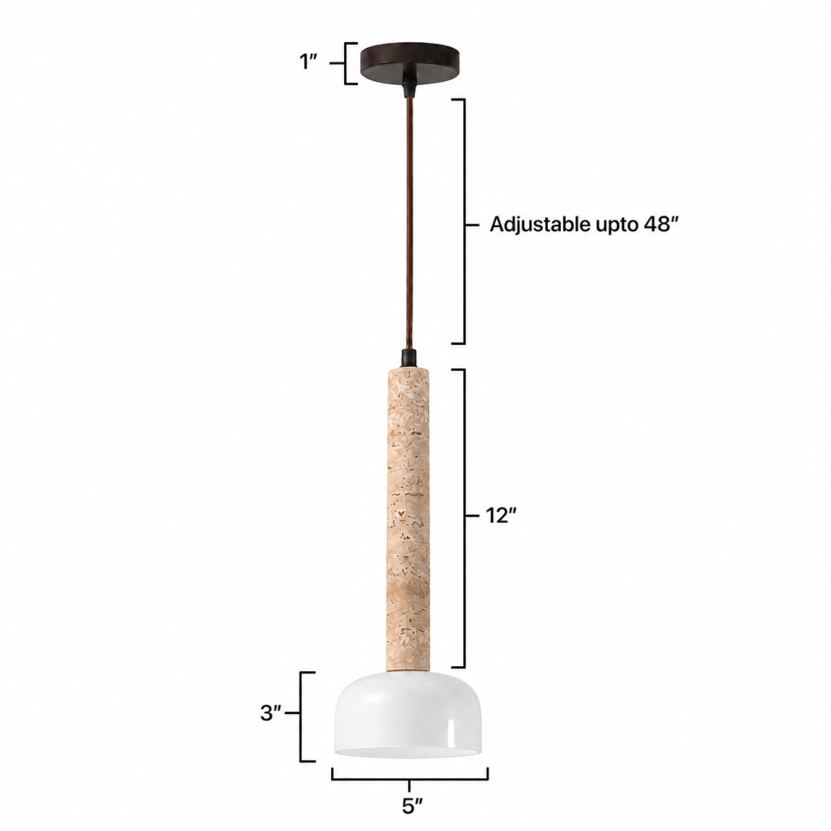 Buy Tropica Travertine Long Pendant Light Modern Hanging