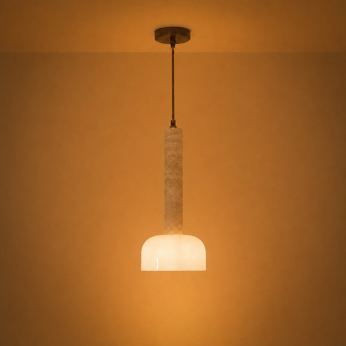 Tropica Travertine Medium Pendant Light
