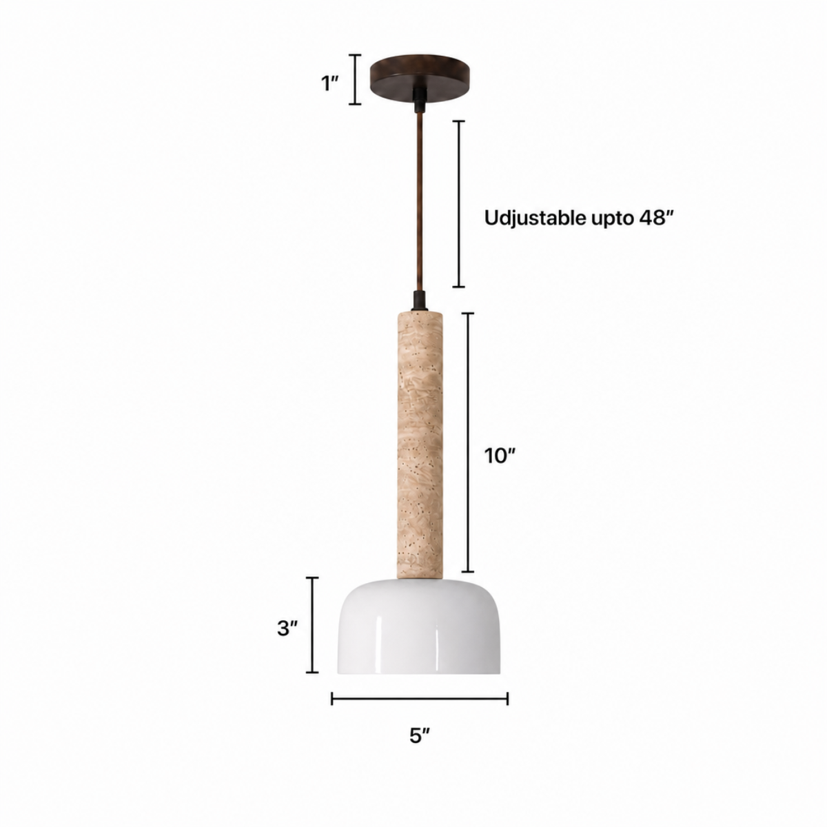 Buy Tropica Travertine Medium Pendant Light Modern Hanging