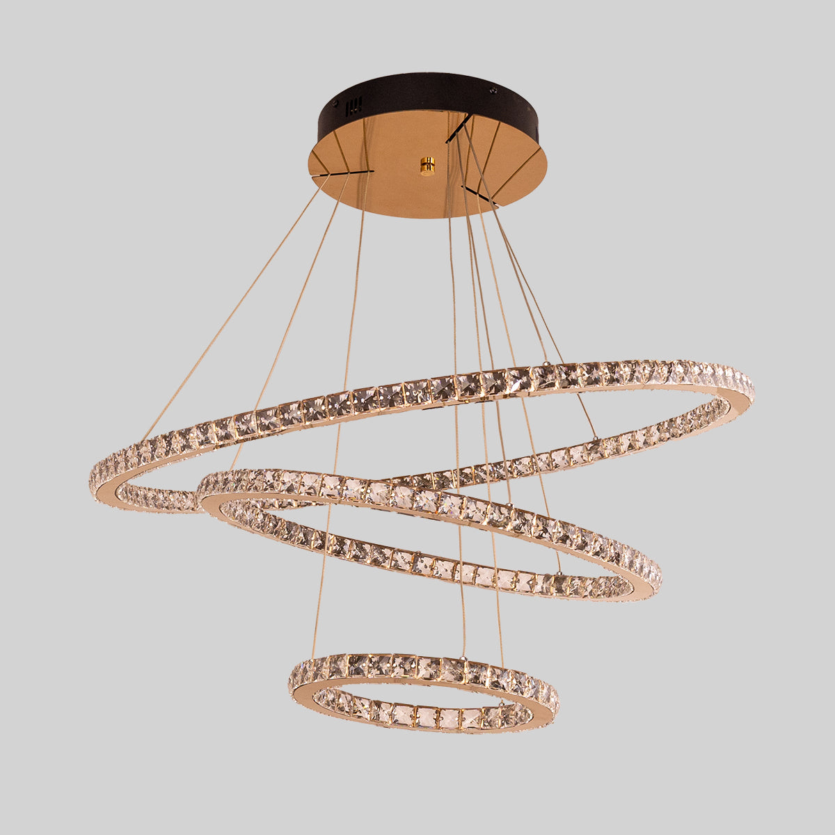 Baga Crystal Smart Dimmable Remote LED Chandelier Decorative Lights