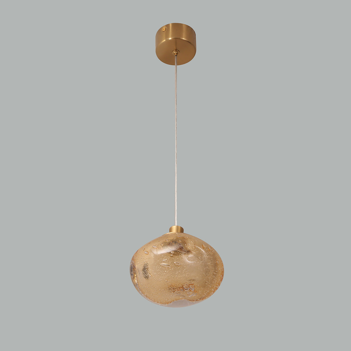 Blown Glass Amber LED Pendant Light Online