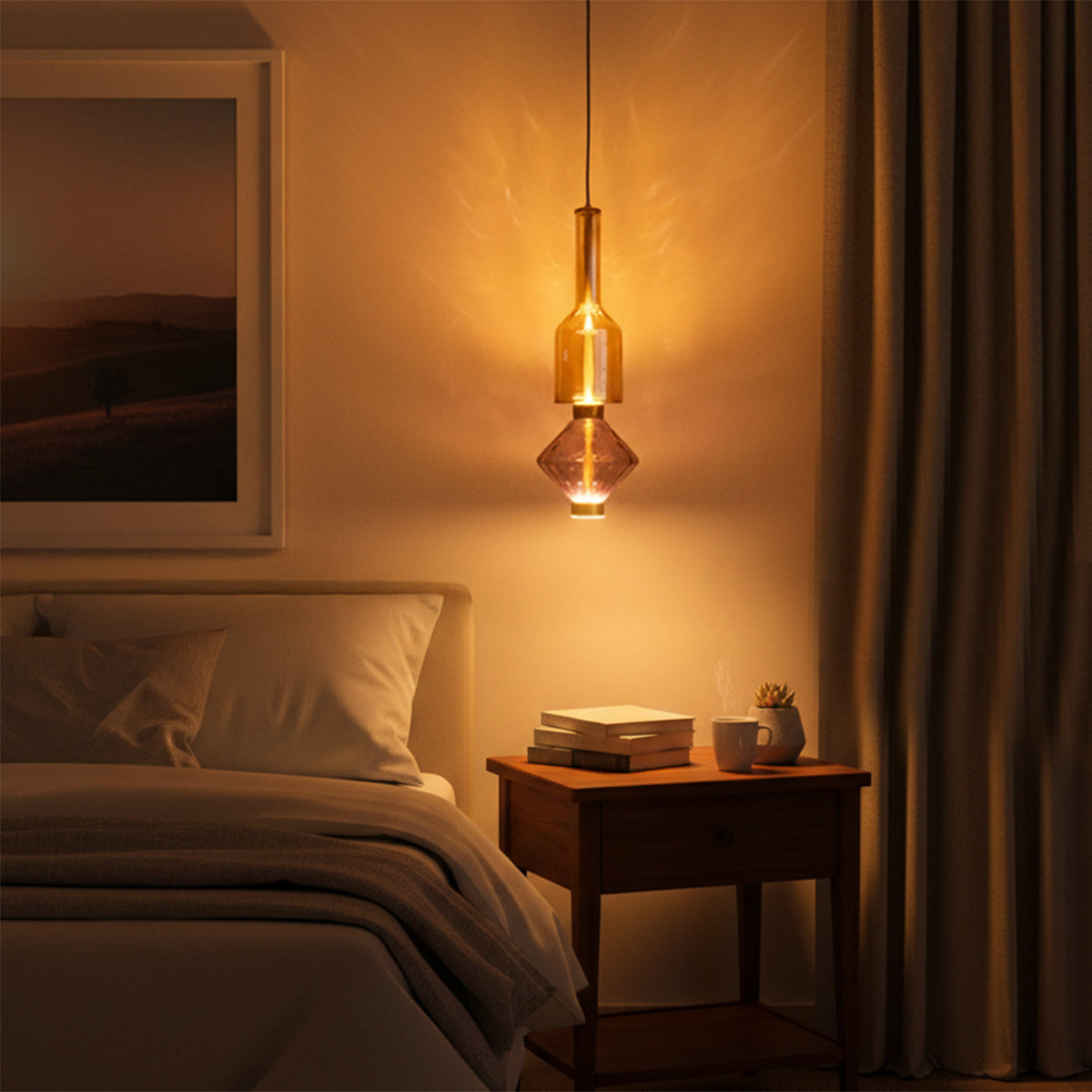 Buy Amara Glass LED Pendant Light bedroom