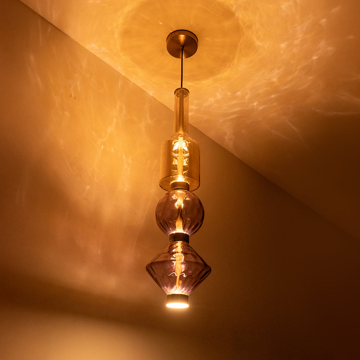 Buy Amara Glass Long LED Pendant Light Decorative online