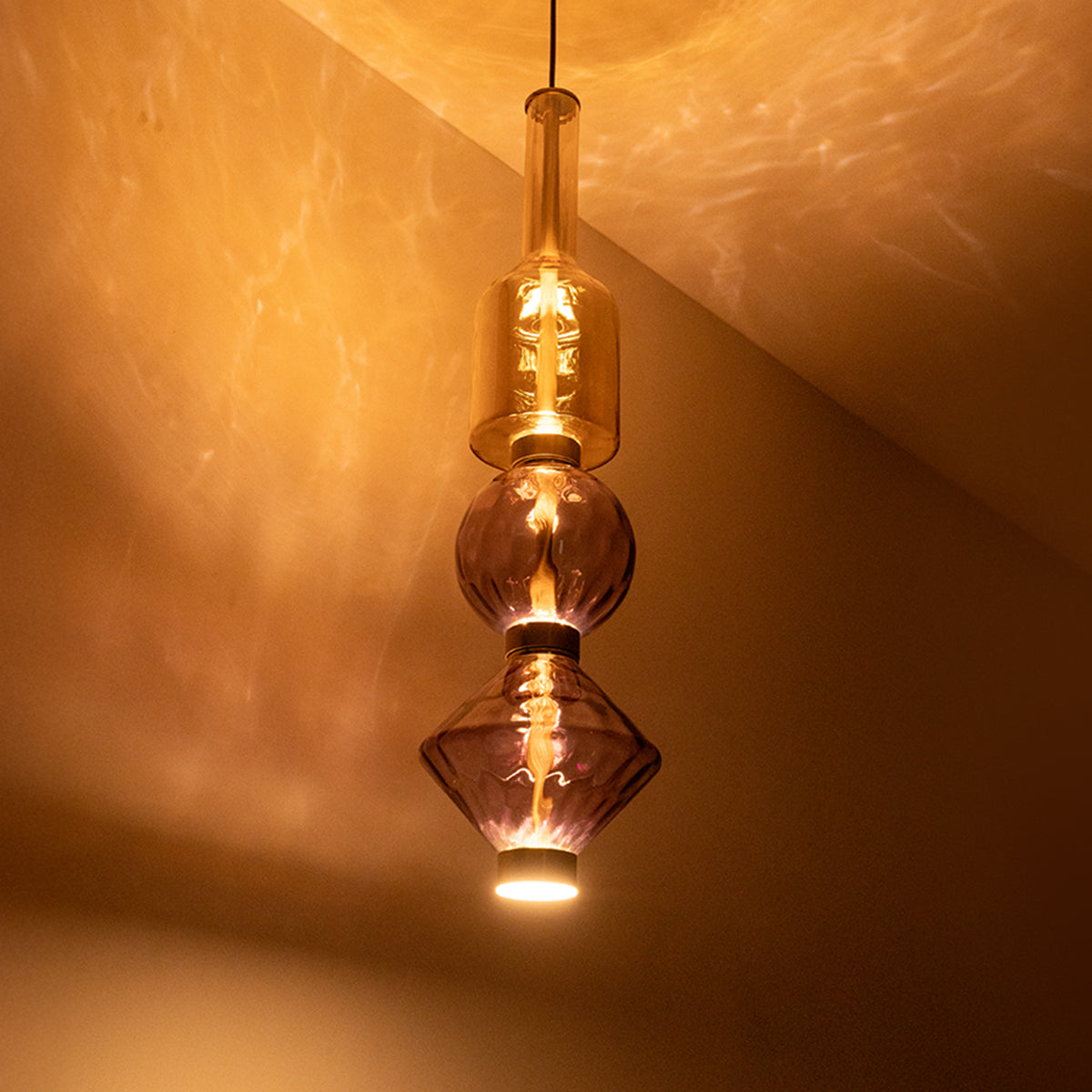 Buy Amara Glass Long LED Pendant Light Interior Lights