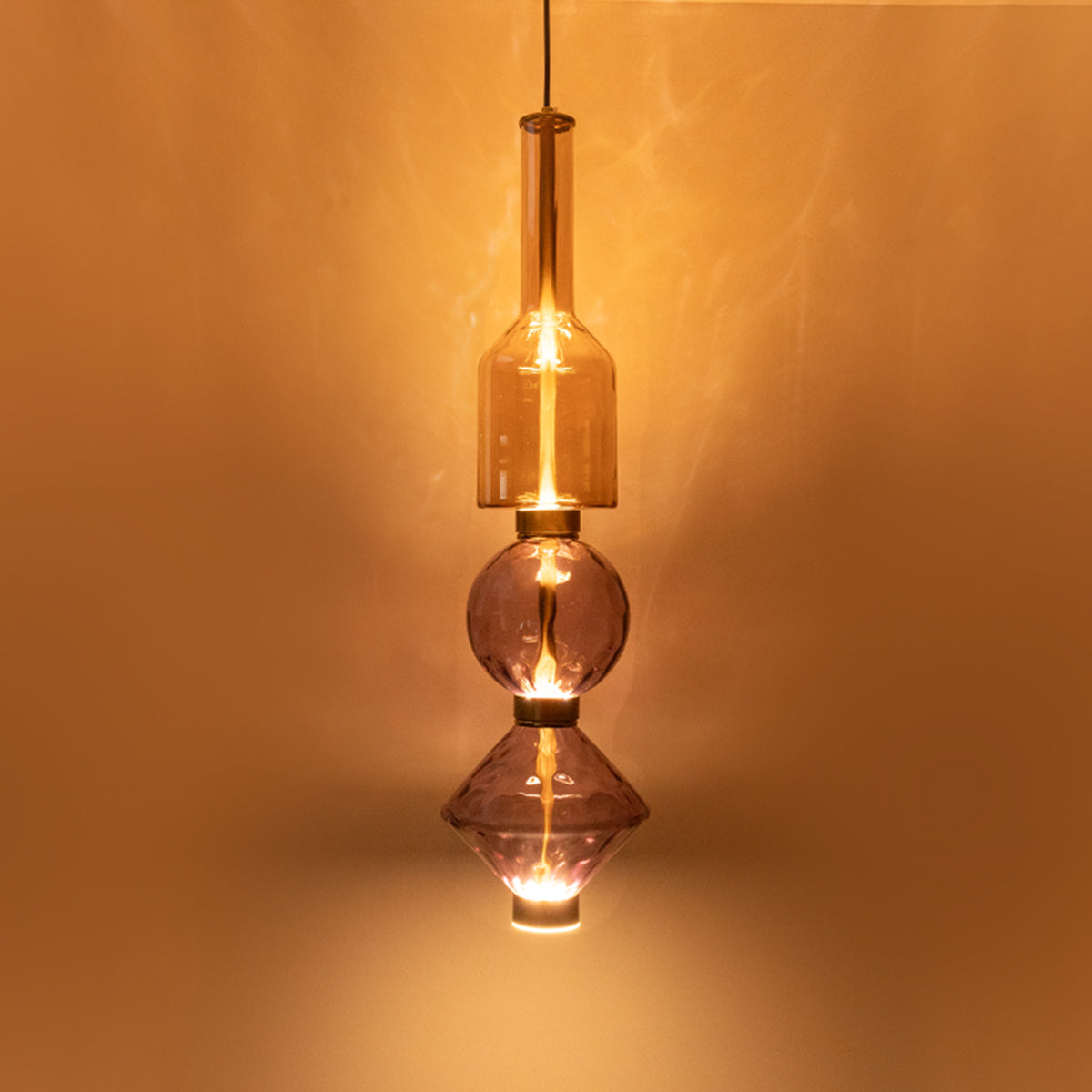 Buy Amara Glass Long LED Pendant Light online 