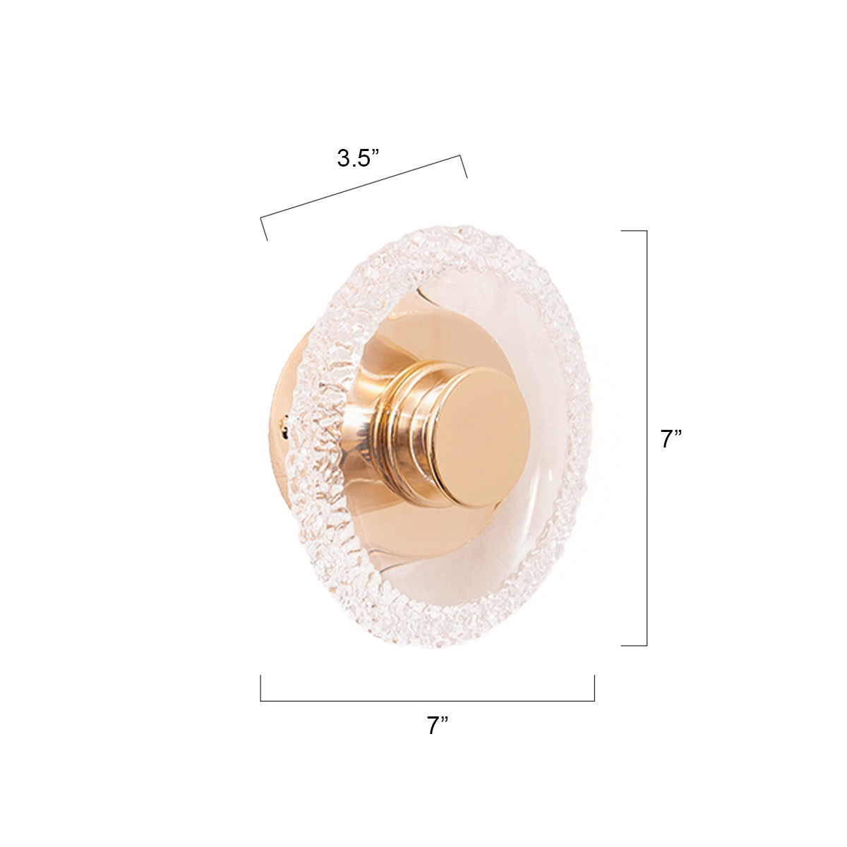 Buy Athena Round Crystal LED Wall Light size