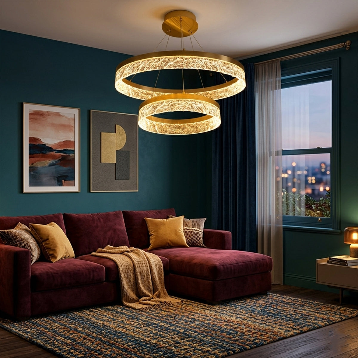 Buy Blaze 600mm 3 Colour LED Chandelier bedroom