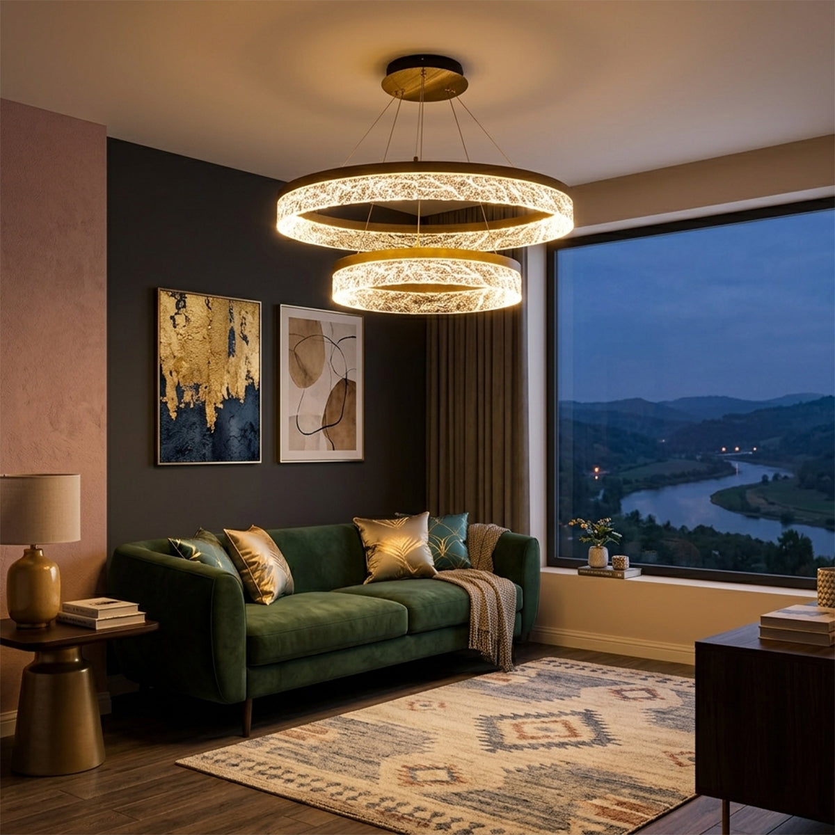 Buy Blaze 800mm 3 Colour LED Chandelier livingroom