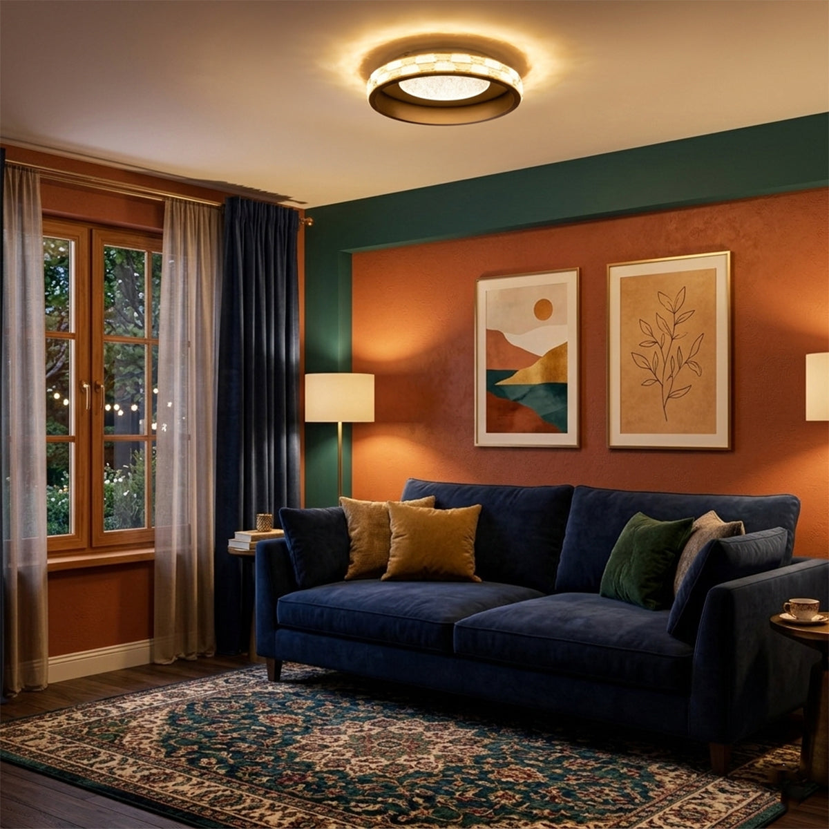 Buy Blend in 400mm Dimmable Remote LED Chandelier Ceiling Light livingroom