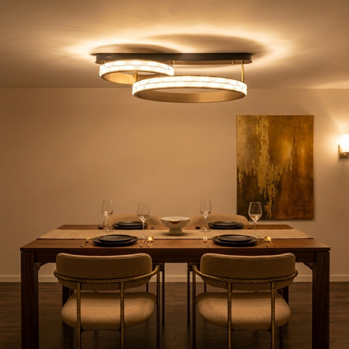 Buy Blend in Dimmable Remote LED Chandelier livingroom