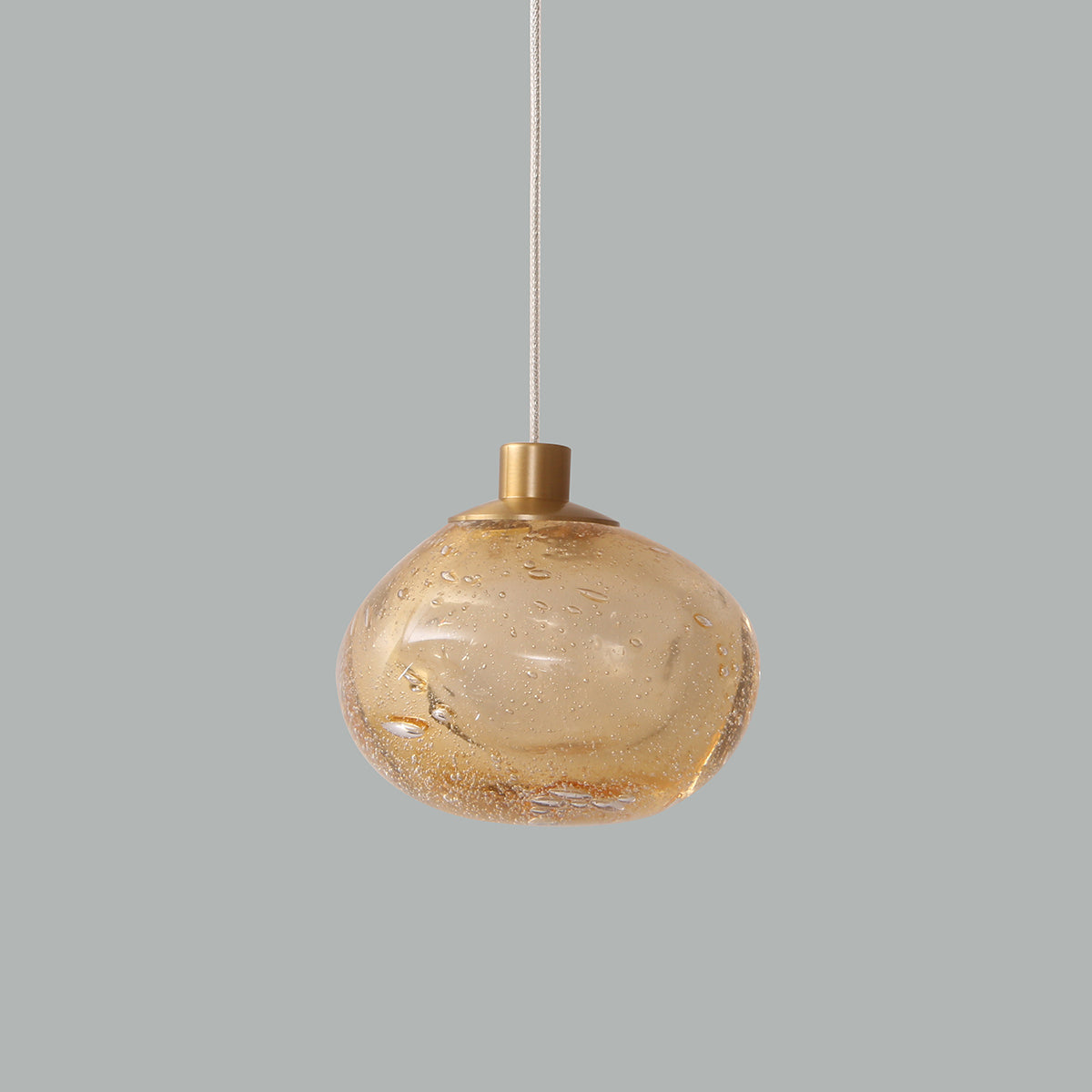 Buy Blown Glass Amber LED Pendant Light Online