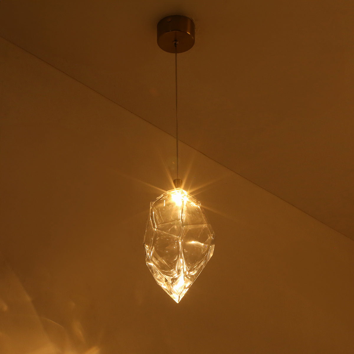Buy Bold Clear Crystal LED Pendant Light Bangalore