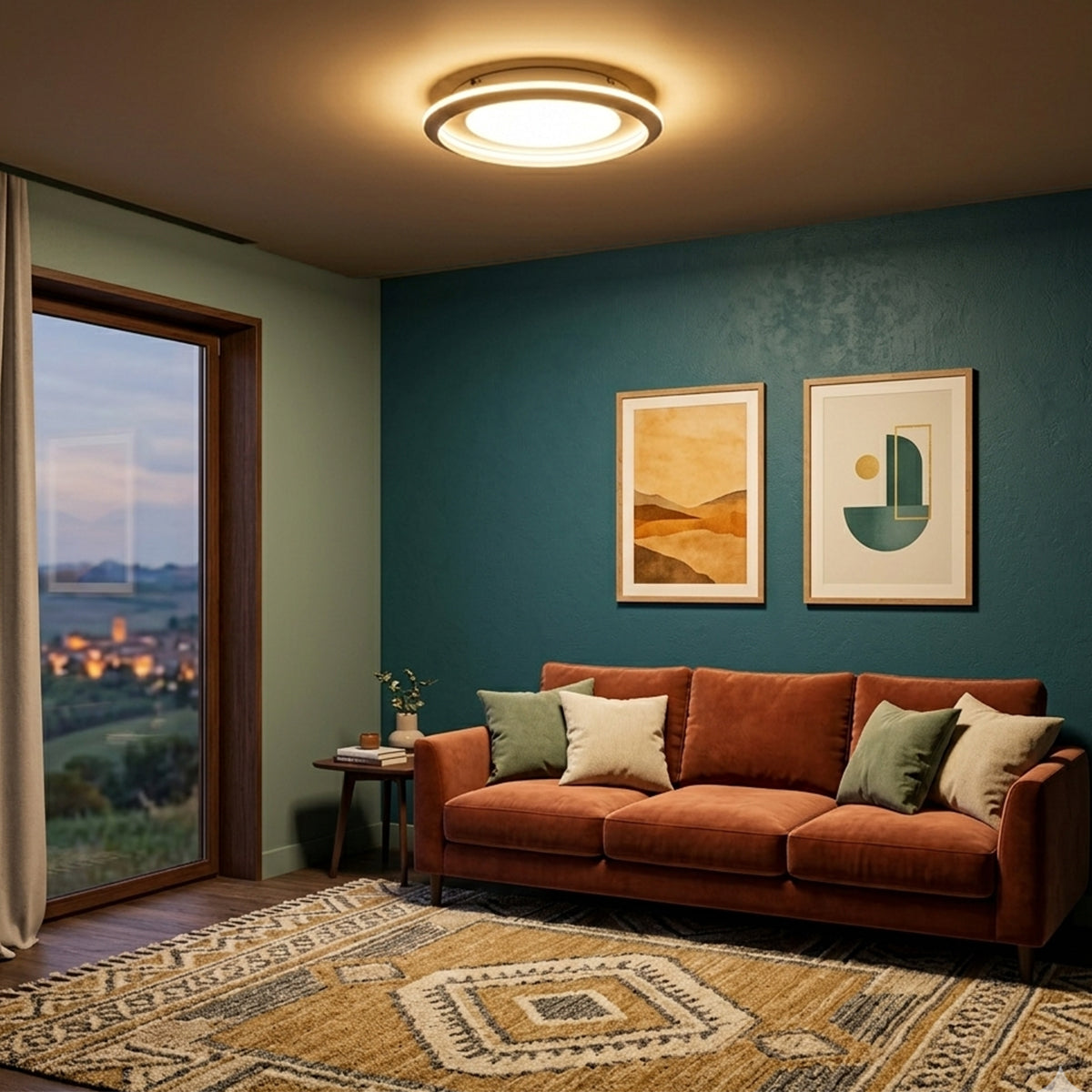 Buy Bright Wood Smart Dimmable Remote LED Chandelier Ceiling Light livingroom