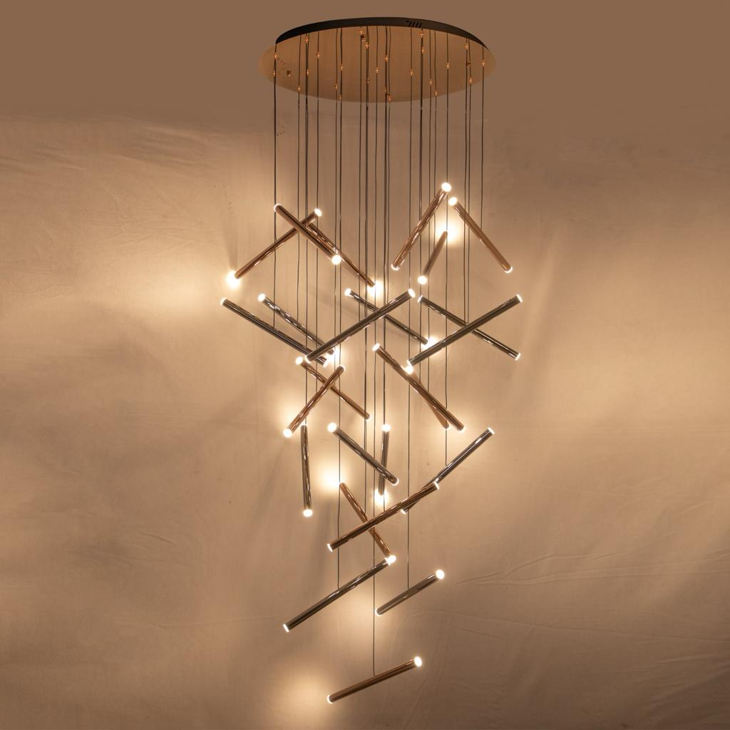 Crossing Paths Smart Double Height LED Chandelier online