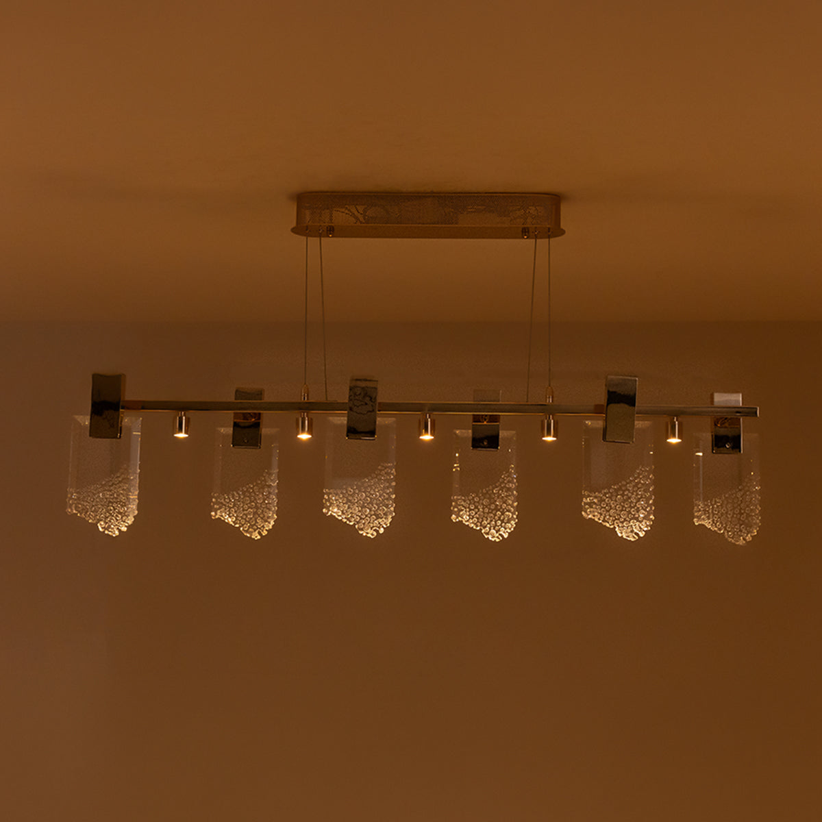 Buy Crystal Cove Long LED Chandelier bangalore