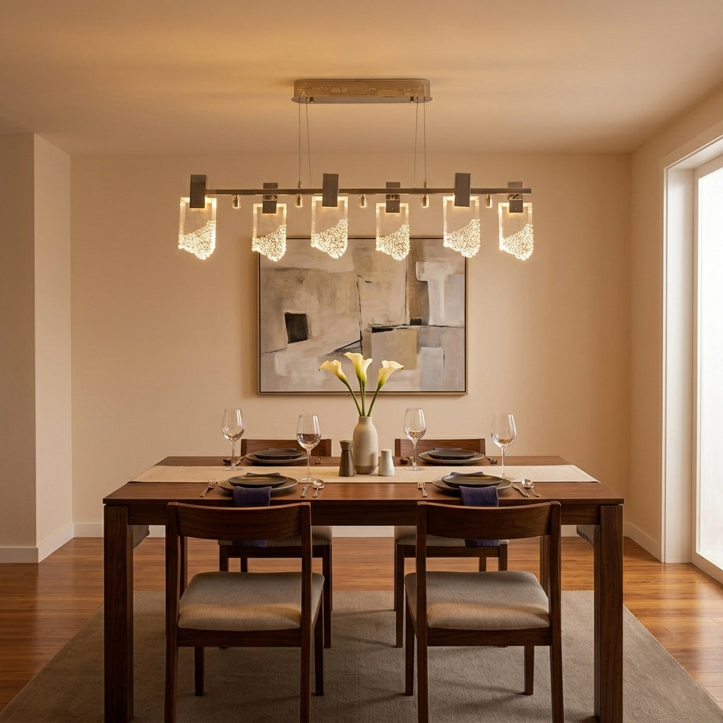 Buy Crystal Cove Long LED Chandelier bedroom