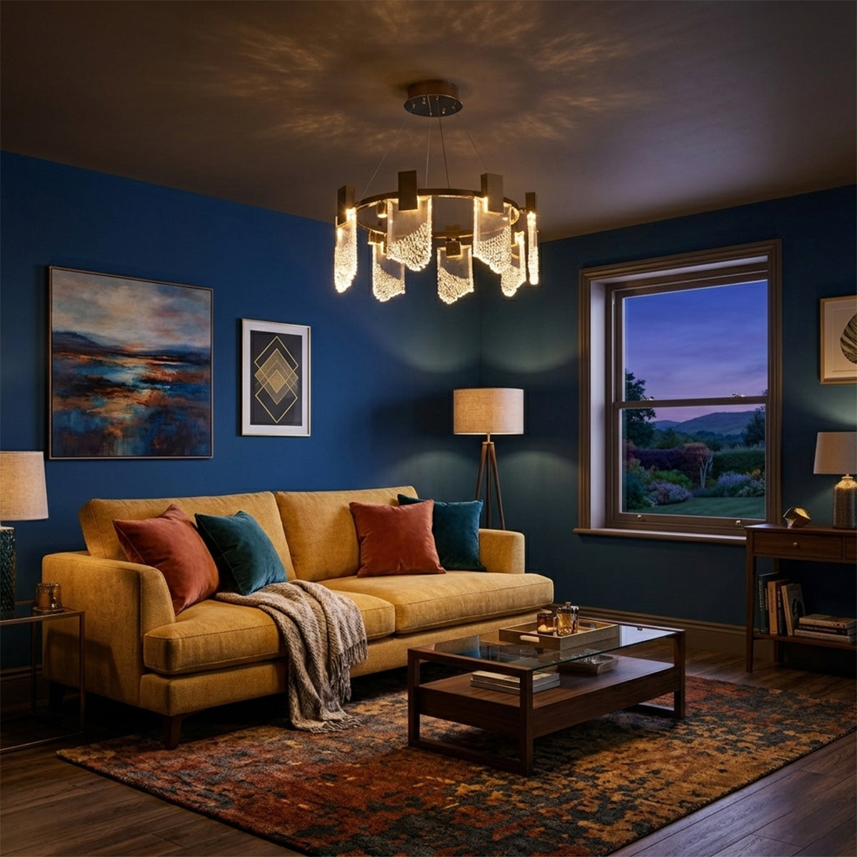 Buy Crystal Cove Round LED Chandelier bedroom