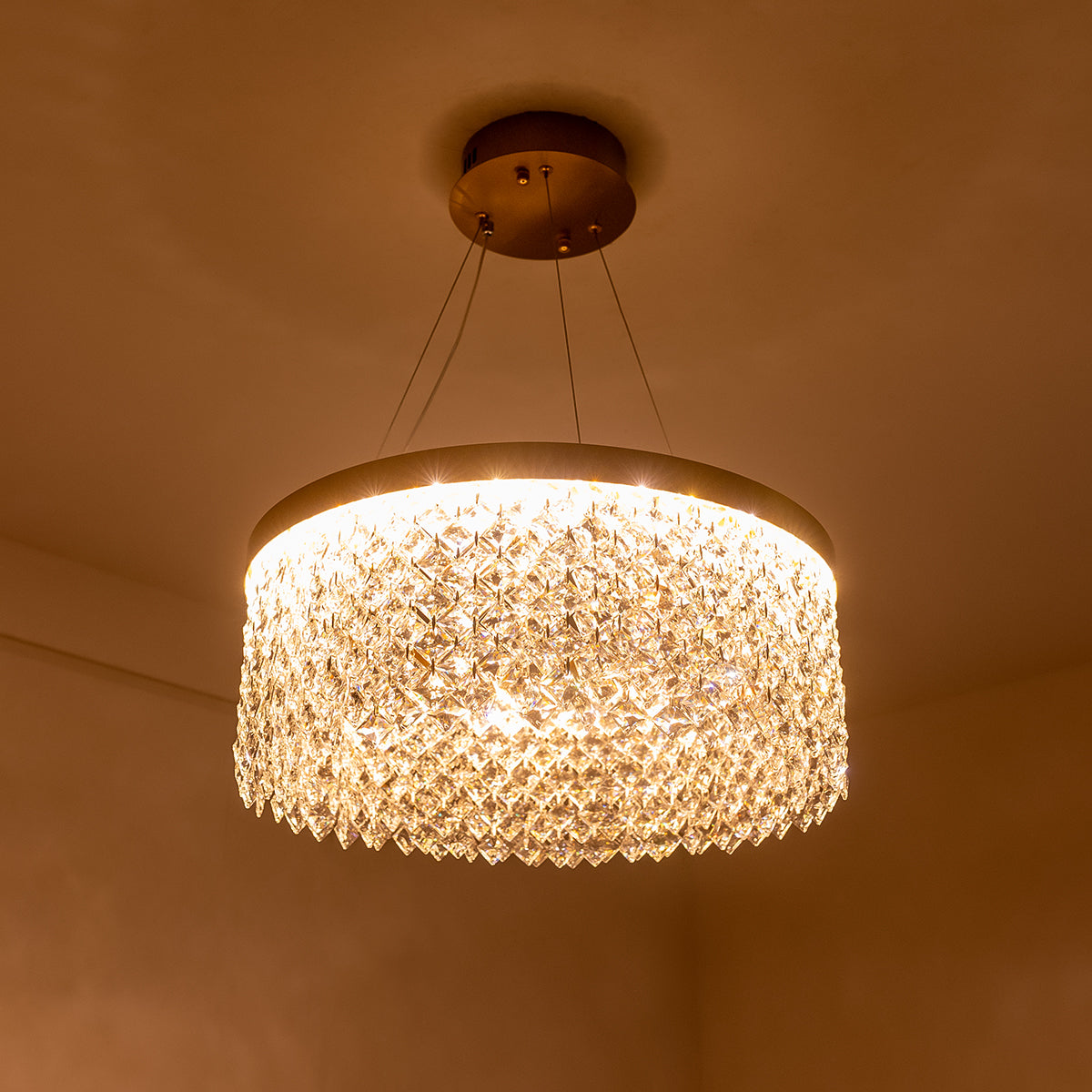 Buy Crystal Lake 500mm Dimmable_Remote LED Chandelier Interior