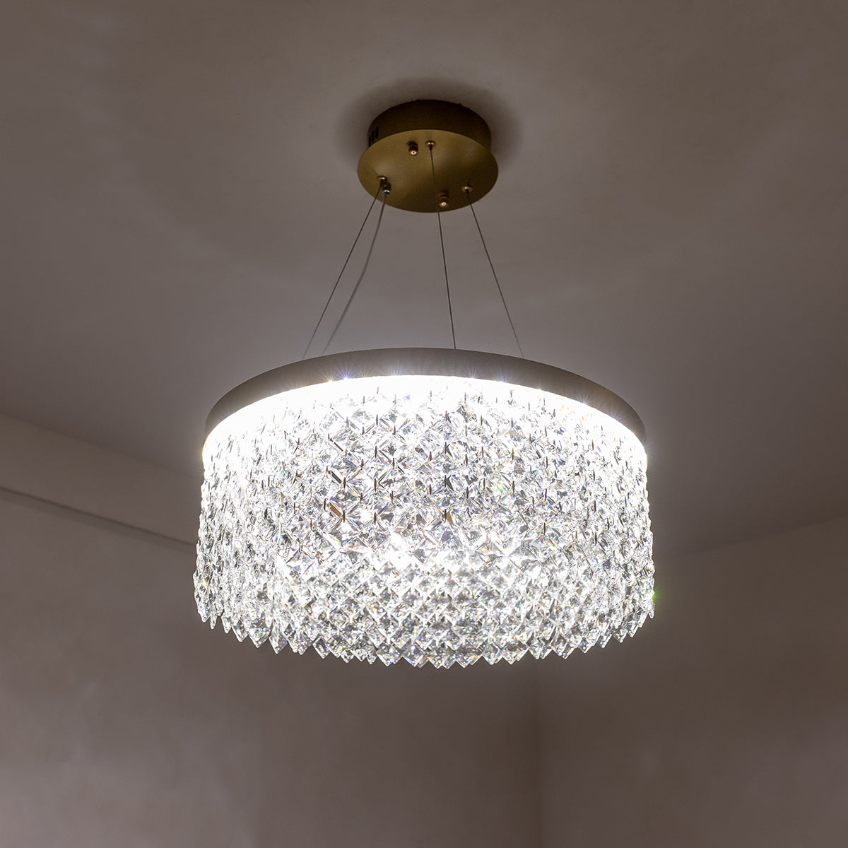 Buy Crystal Lake 500mm Dimmable_Remote LED Chandelier online home