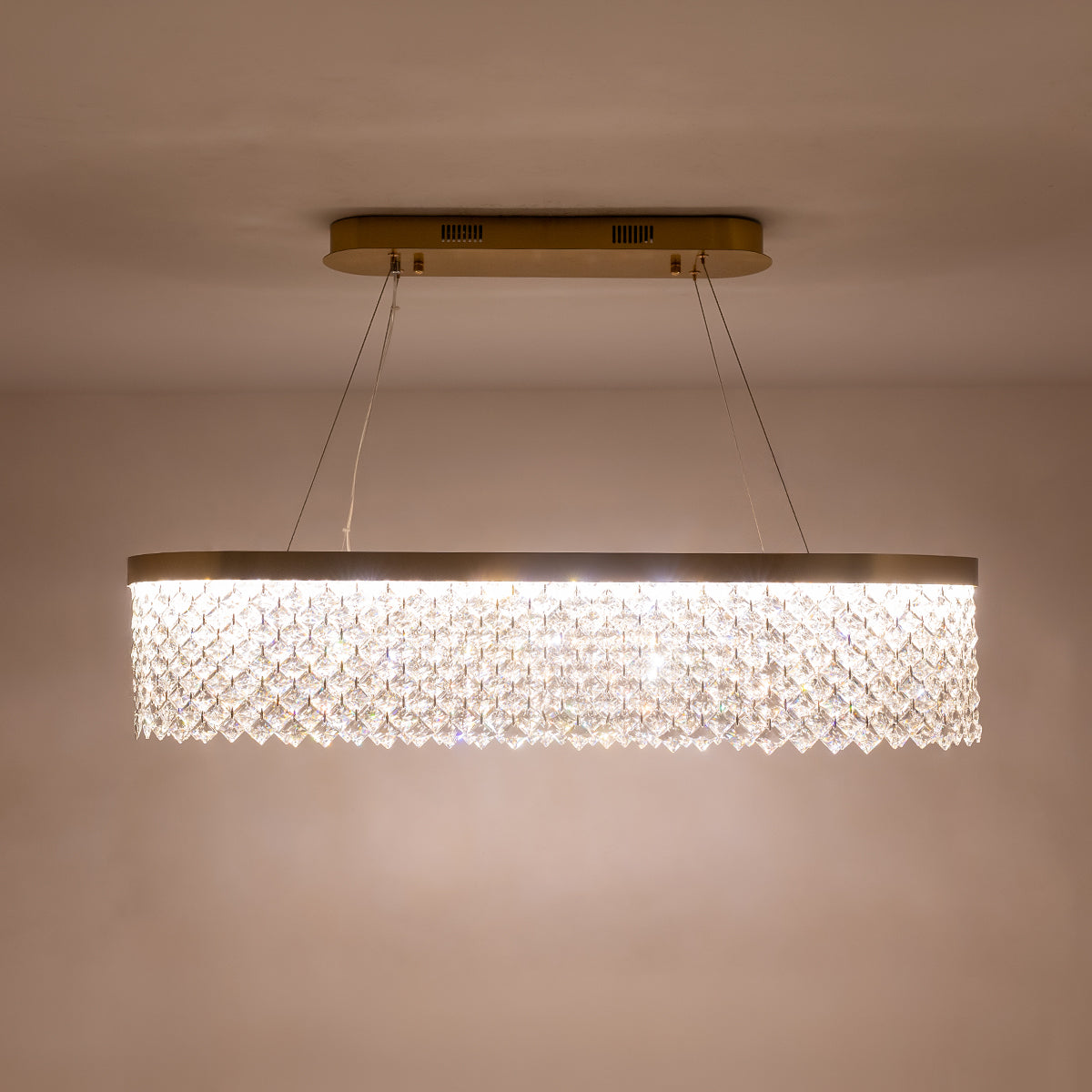 Buy Crystal Lake Long Dimmable Remote LED Chandelier home