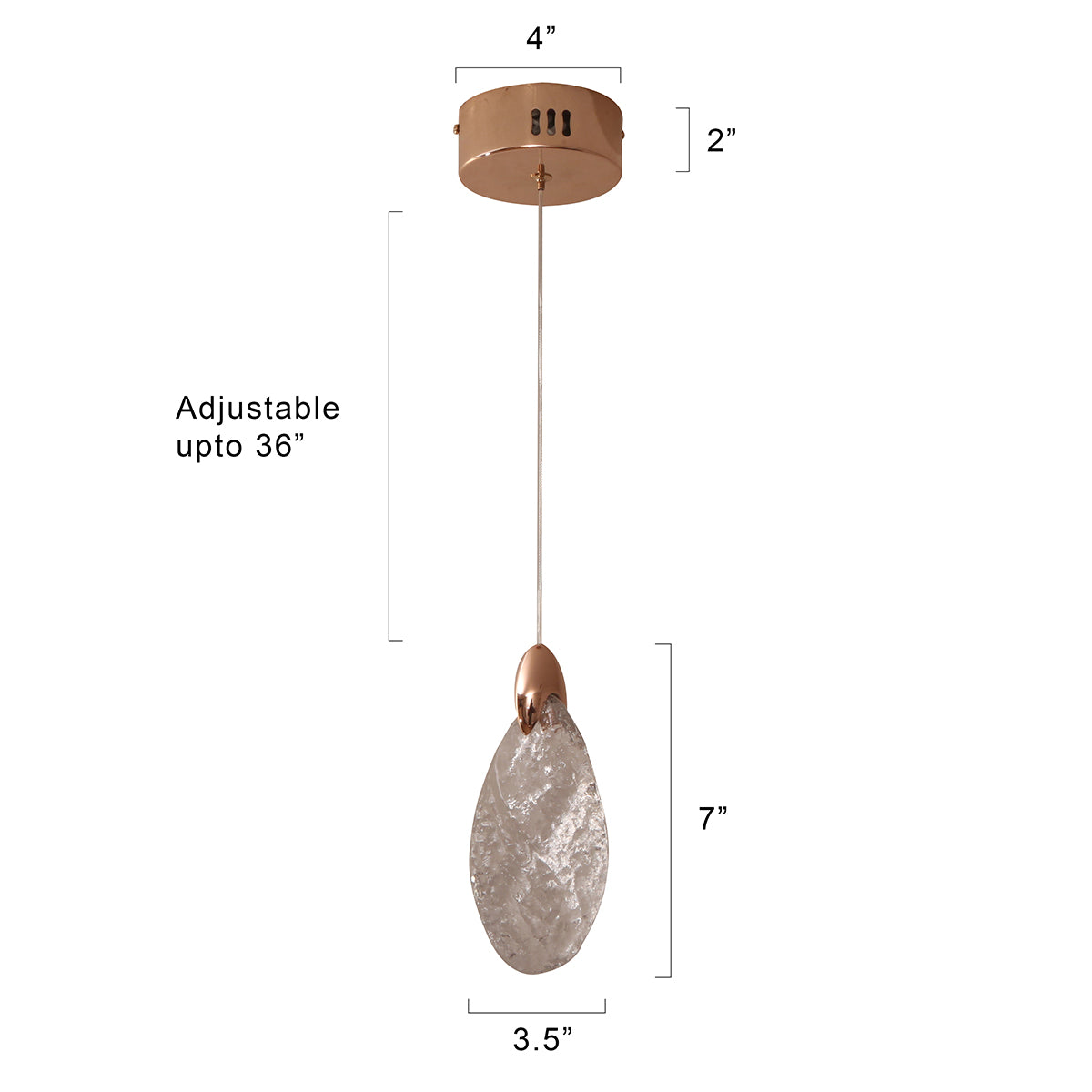 Buy Crystal Leaf LED Pendant Light Living Room