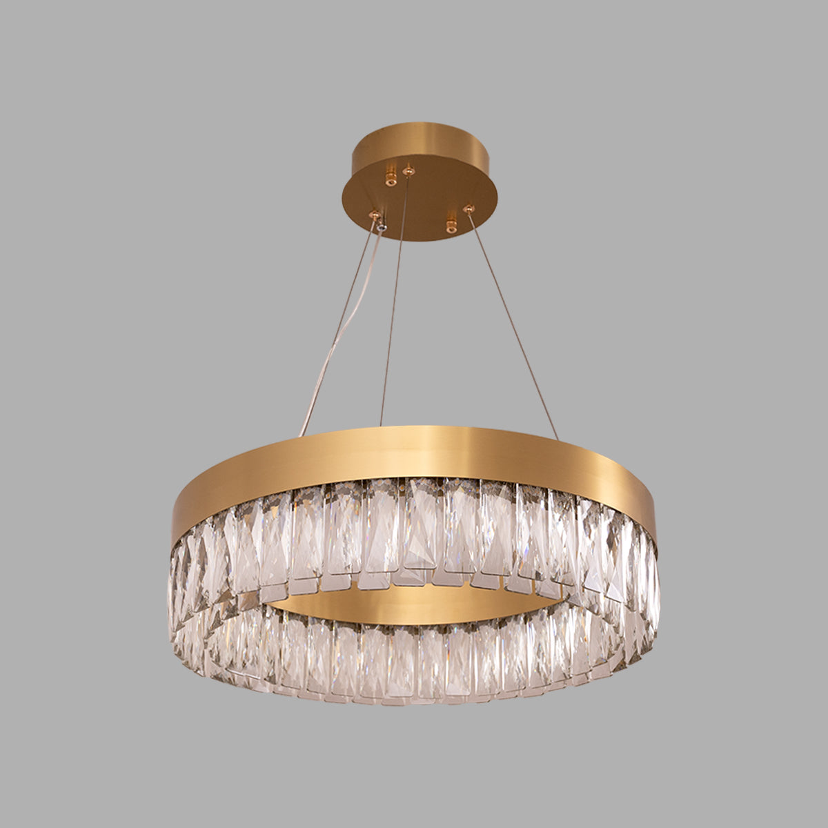   Buy Crystal Ring 500mm Dimmable Remote LED Chandelier Interior