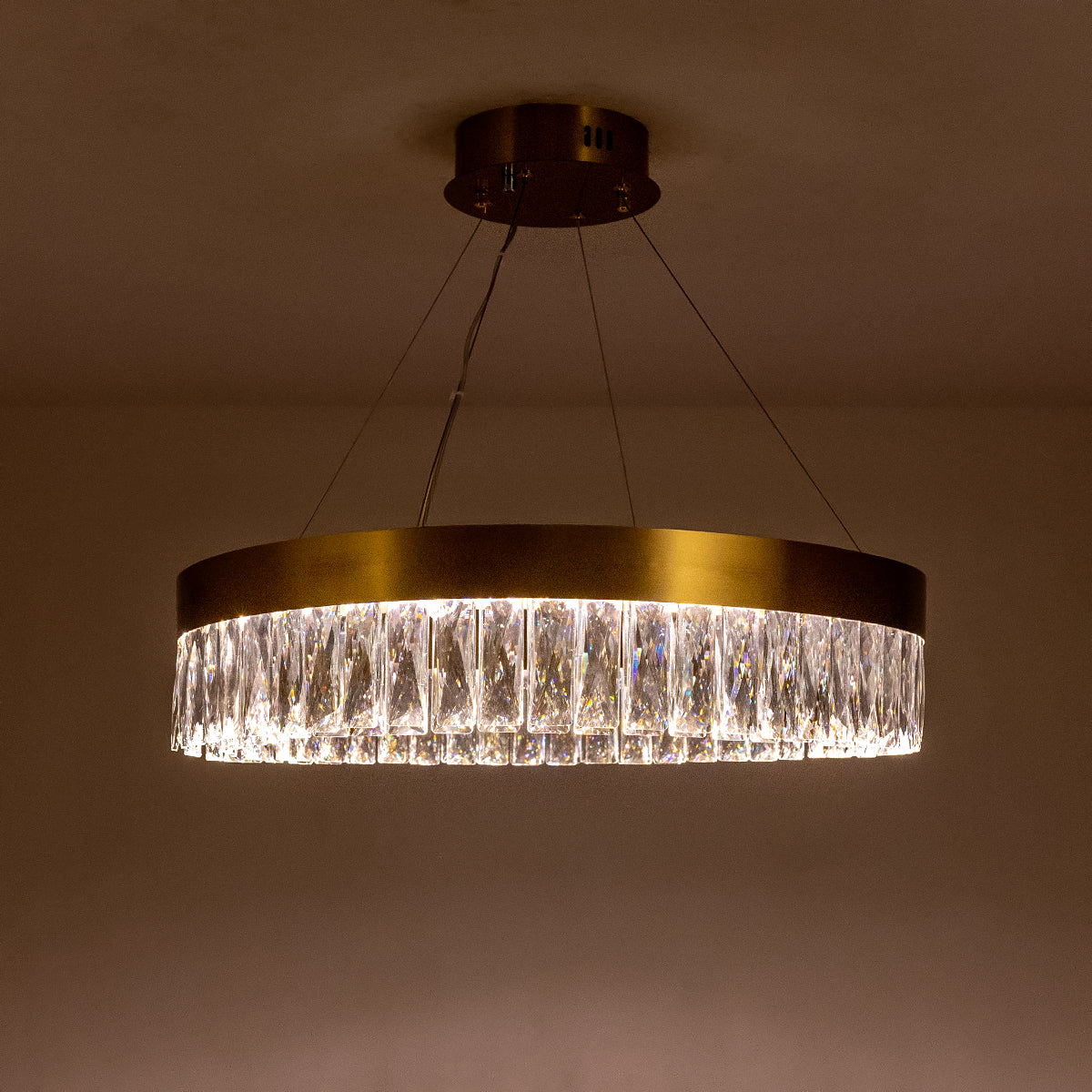 Buy Crystal Ring 600mm Dimmable Remote LED Chandelier Decorative