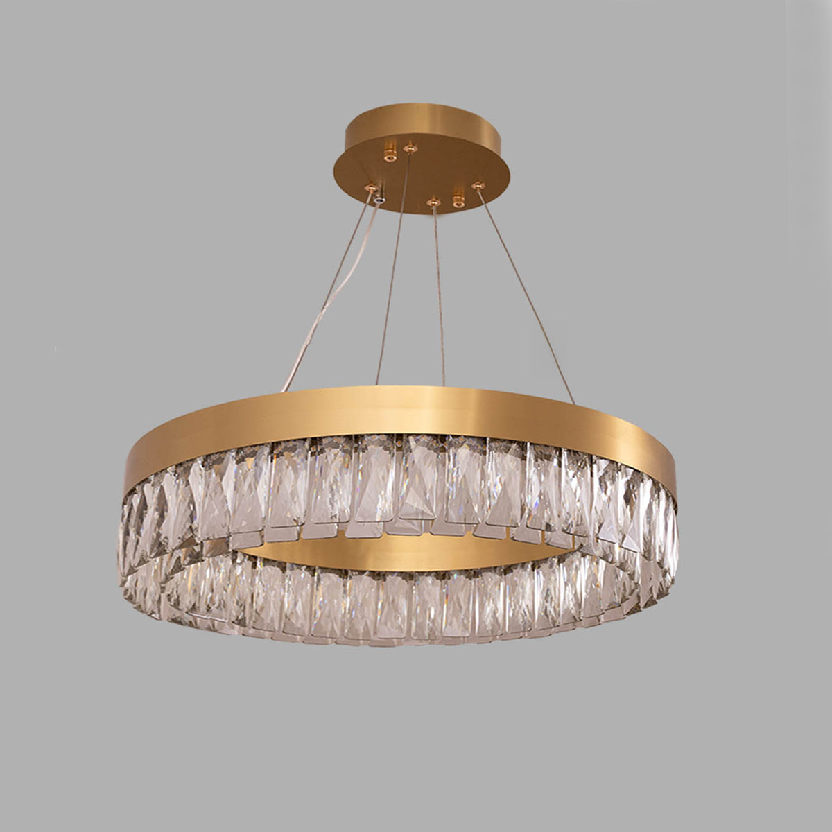 Buy Crystal Ring 600mm Dimmable Remote LED Chandelier bangalore