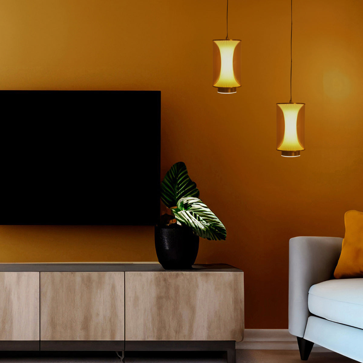 Buy Dubai Amber LED Pendant Light Bangalore