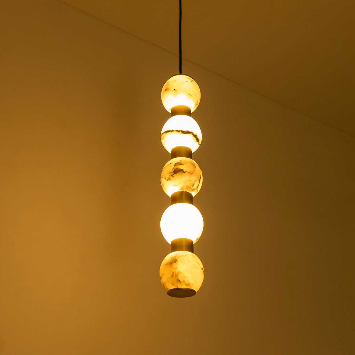 Buy Easy on eyes long marble LED Pendant light homeonline