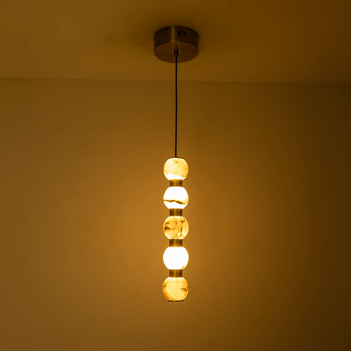 Buy Easy on eyes long marble LED Pendant light modern
