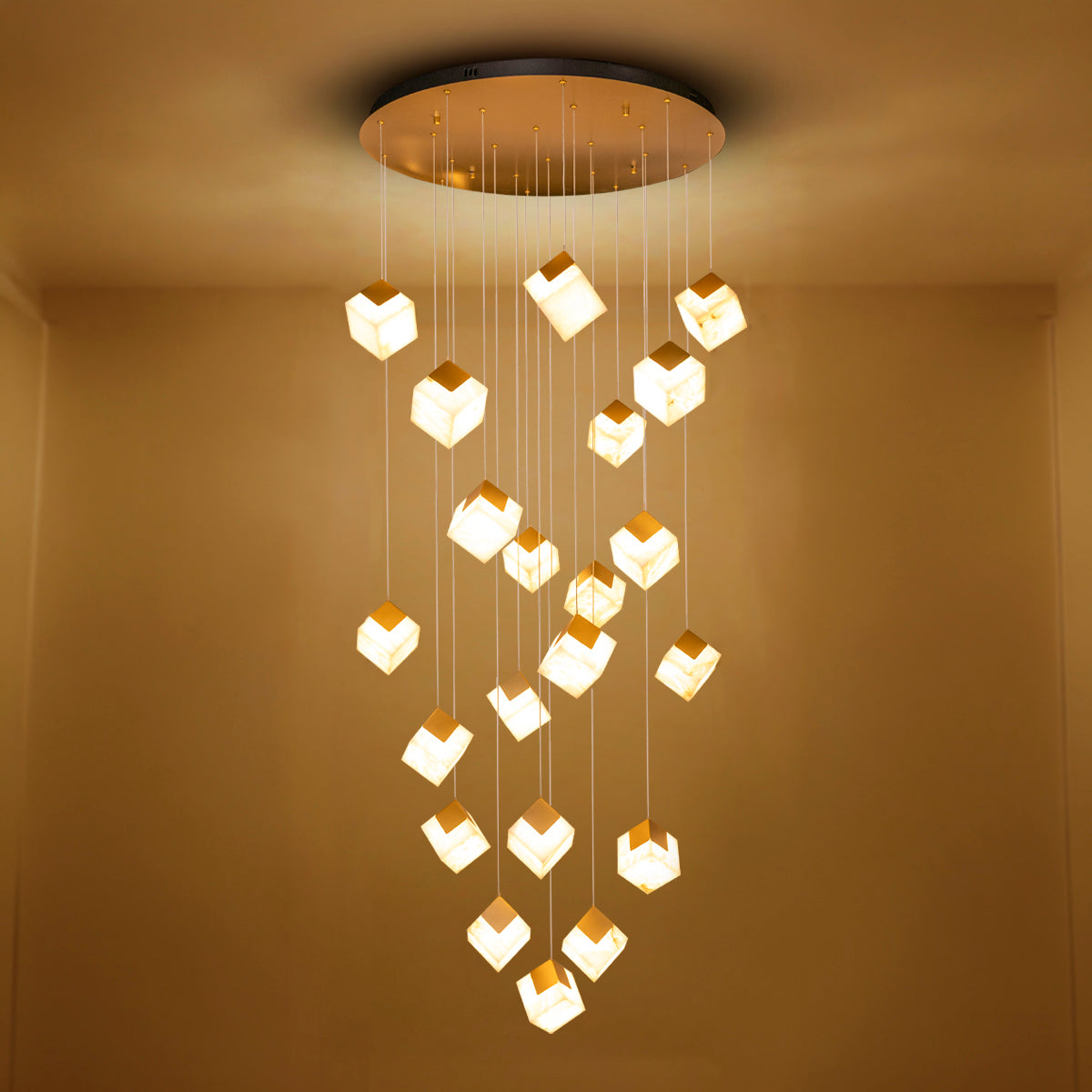 Buy Europa Marble LED Double Height Chandelier modern